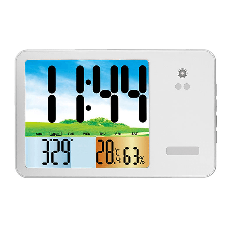 Multifunctional Digital Clock Heart Rate Monitoring Human Body Temperature Detector Indoor Temperature Humidity Sensor Wall-Mounted Alarm Clock MRSLM