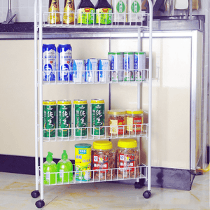 3/4 Layers Multi-Function Shelf Portable Cart Wheels for Household Kitchen Items Storage MRSLM