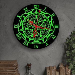 Simple Nnocturnal Glow Wall Clock Creative Nordic Woodiness Wall Clock Novelty Bedroom Home Decor Clock MRSLM
