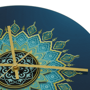 Eid Al Fitr Mute Sweep round Hang Wall Clock Decor Home Room Decorate MRSLM