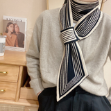 Classic Black and White Autumn and Winter All-Match Small Scarf dylinoshop