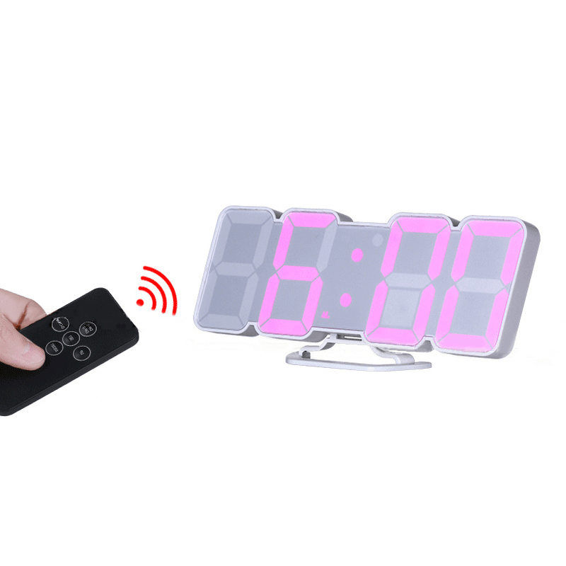 HC-26 3D Colorful Digit LED Remote Control Sound Control Thermometer Alarm Clock MRSLM