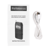 Retekess PR12 AM FM Radio Digital Tuning Radio Receiver MP3 Music Player with Rechargeable Battery MRSLM