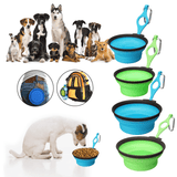 Pet Silica Gel Bowl Dog Cat Collapsible Silicone Dow Bowl Candy Color Outdoor Travel Portable Puppy Food Container Feeder Dish MRSLM