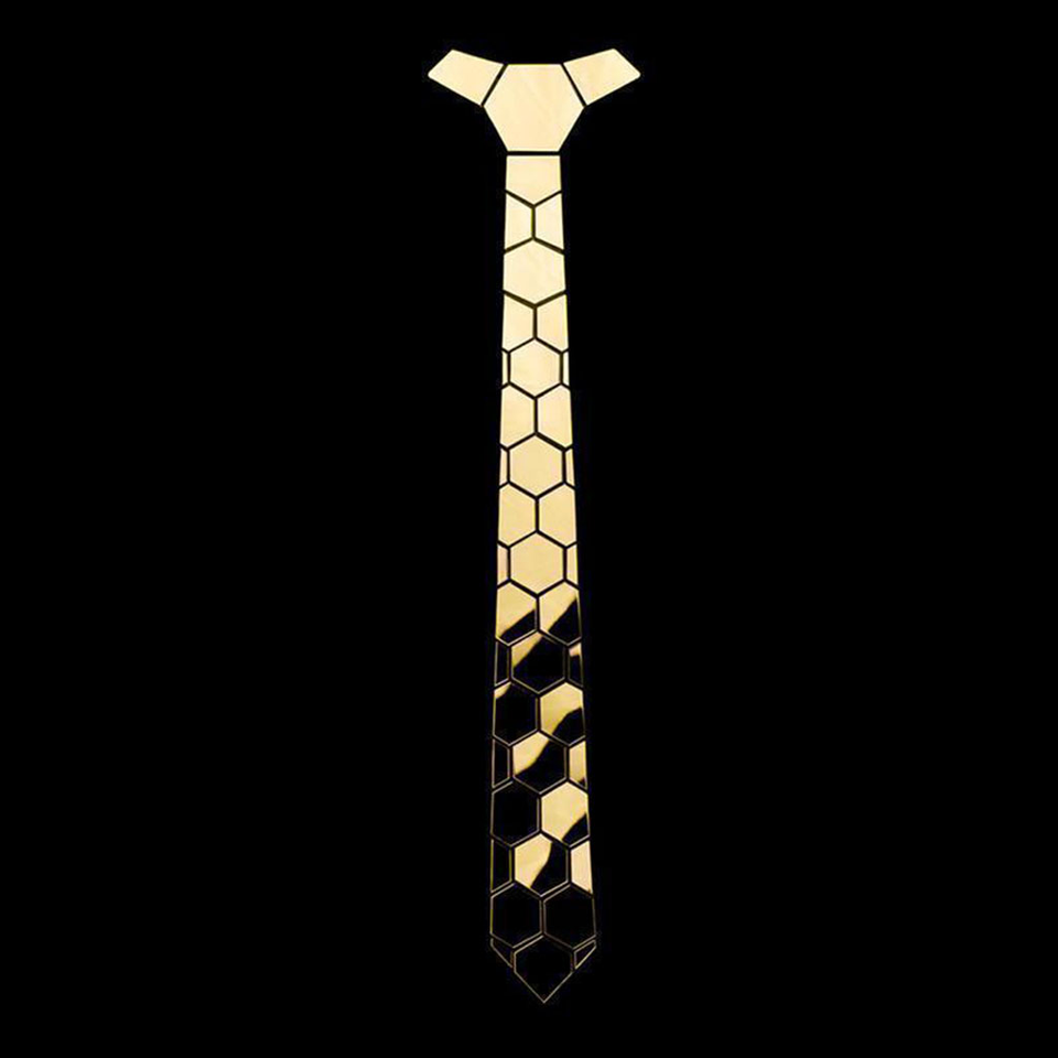 Stitching Geometric Plaid Gold Tie Men'S Suit Clothing dylinoshop