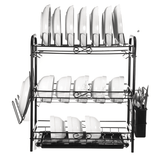 Stainless Steel Dish Rack Sink Bowl Shelf Nonslip Cutlery Holder Kitchen Drying Rack Organizer for Kitchen Tools MRSLM