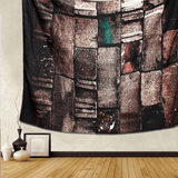 Hanging Tapestry Retro Art 3D Brick Stone Printed Bedroom Home Dorm Wall Decorations MRSLM