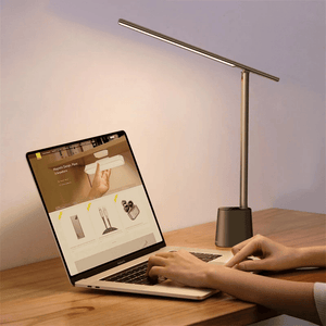 Baseus Smart LED Desk Lamp Eye Protect Study Dimmable Office Light Foldable Table Lamp Smart Adaptive Brightness Bedside Lamp for Read MRSLM