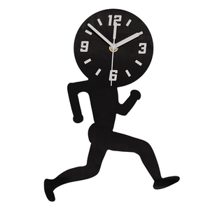 Emoyo ECY041 Man Runing Pattern Wall Clock 3D Wall Clock for Home Office Decorations MRSLM