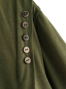 Print Girl Button Long Sleeve Vintage Blouse dylinoshop