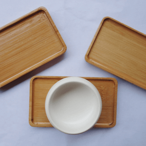 Rectangle Bamboo Scald Proof Tea Cup Holder Coaster Kungfu Tea Accessaries MRSLM