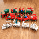 Christmas Wood Train Christmas Decorations Decor Innovative Gift for Children Diecasts Toy Vehic MRSLM