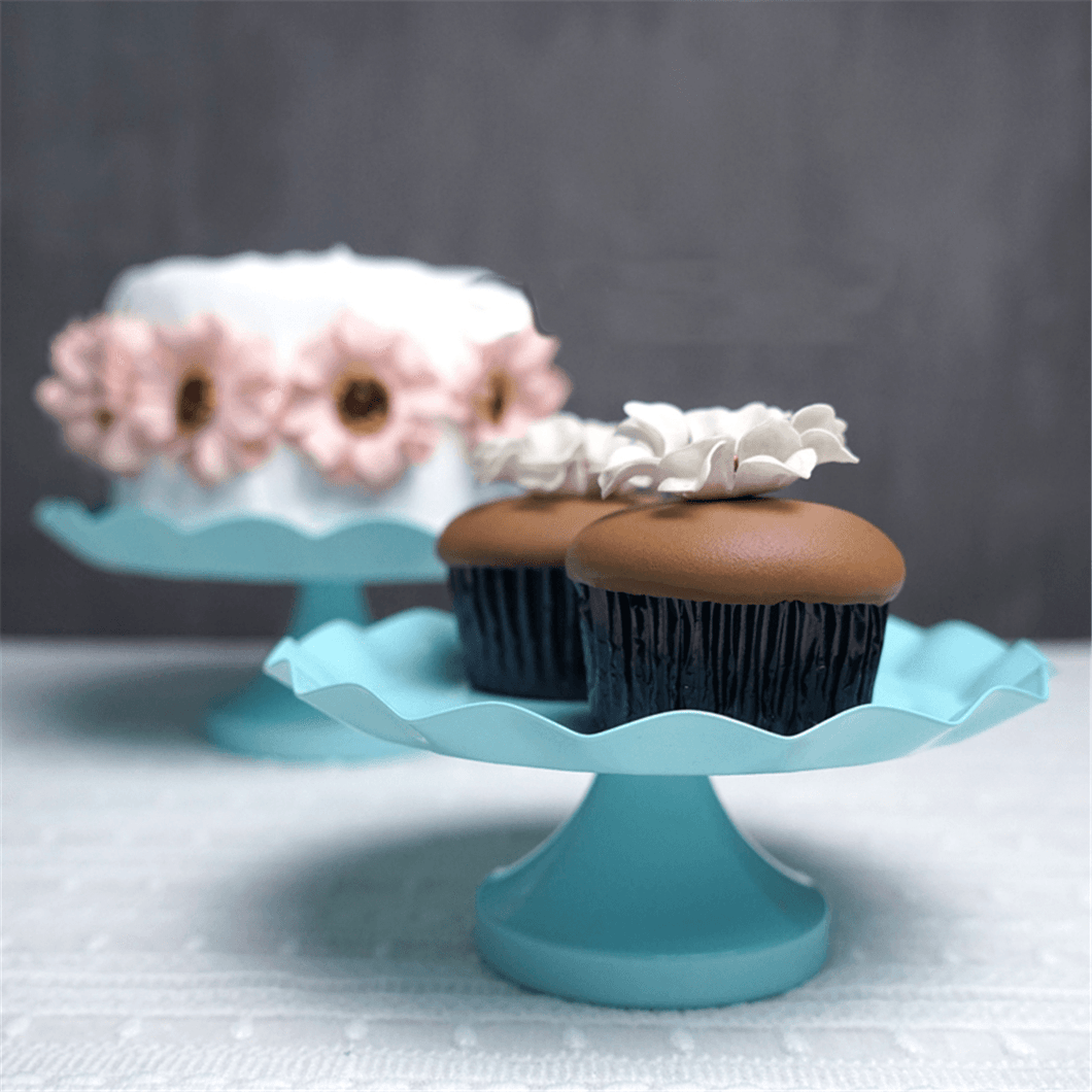 3 Size Blue round Cake Cupcake Stand Pedestal Dessert Holder Wedding Party Decorations MRSLM