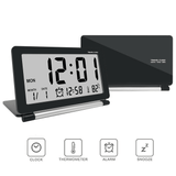 DC-11 Electronic Travel Alarm Clock Folding Desk Clock with Temperature Date Time Calendar MRSLM