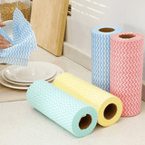 25 Pcs/Roll Non-Woven Kitchen Cleaning Cloths Disposable Multi-Functional Rags Wiping Scouring Pad Furniture Kitchenware Wash Towel Dishcloth MRSLM