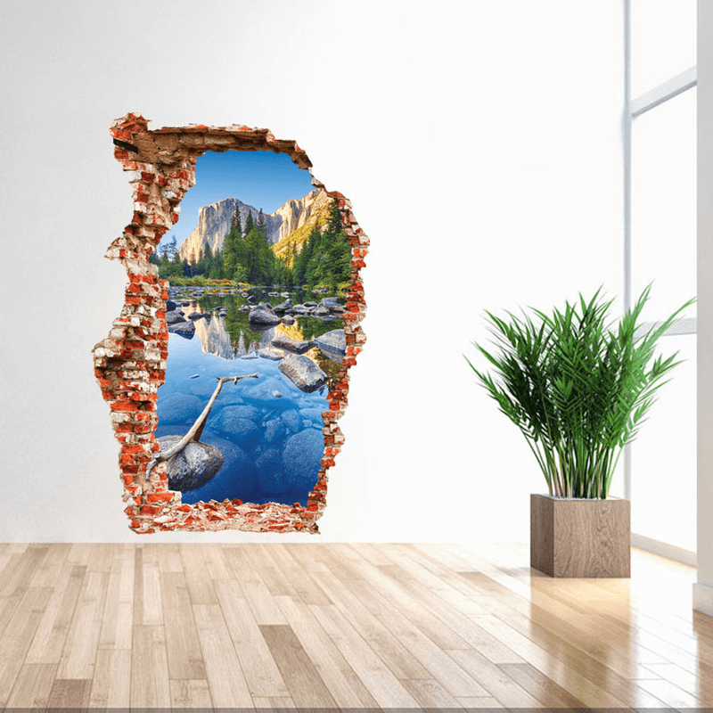 Miico 3D Creative PVC Wall Stickers Home Decor Mural Art Removable Outdoor Landscape Wall Decals MRSLM