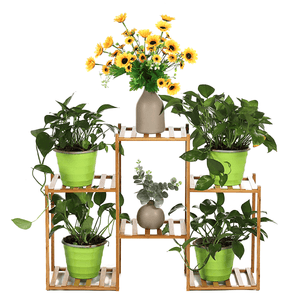 Multi-Layer Plant Shelve Floor-Standing Potted Plant Rack Thicken Batten Breathable Material for Garden Sets MRSLM