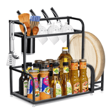 2-Tier Kitchen Countertop Spice Rack Organizer Cabinet Shelves Holder Rack dylinoshop