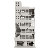 Scale 1/144 White Battle Corner Ruined Building Model Building for Home Decoration MRSLM