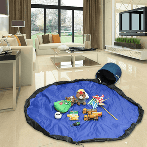 Portable Kids Toy Storage Bag Drawstring Play Mat for Toys Clean-Up Storage Container MRSLM
