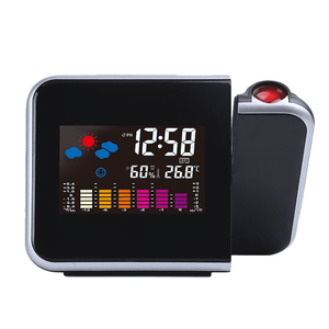 DC-003 Digital Wireless Hygrometer Therometer LED Projection Weather Station Alarm Clock MRSLM