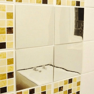 Honana BX-190 Mirror 3D Acrylic Silver Wall Sticker Decal Bathroom DIY Square Mirror Sticker MRSLM