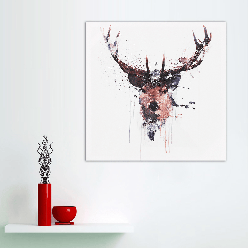 16'' Abstract Stag Deer Canvas Picture Printed Paintings Décor Framed / Unframed dylinoshop