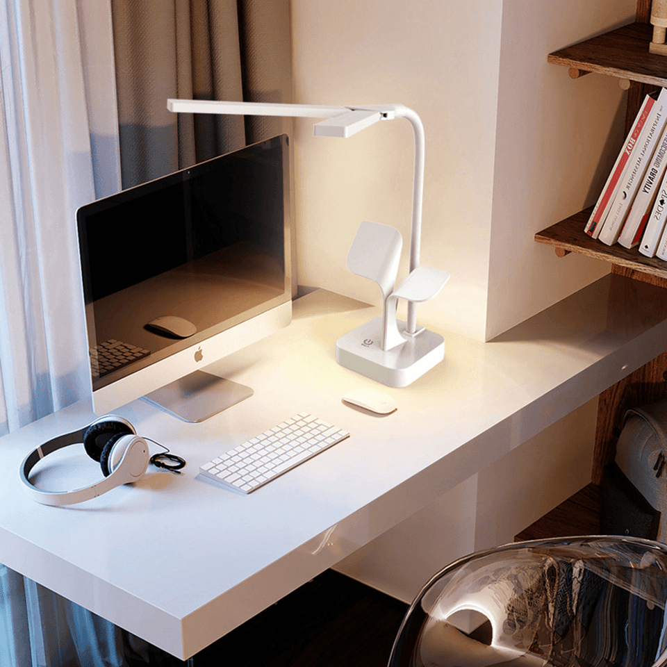2500Mah Dual Heads LED Desk Lamp Shadowless Reading Light Eye Protect Touch Control Rotatable Rechargeable Table Lamp MRSLM