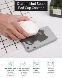 Simple Diatom Mud Coaster Soap Mat Water Absorption Mugs Pad Cup Coaster Soap Mat MRSLM