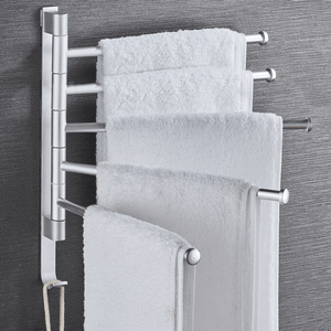 Bathroom Swivel Towel Rack Wall Mounted Heavy Duty Towel Shelf Towel Holder MRSLM