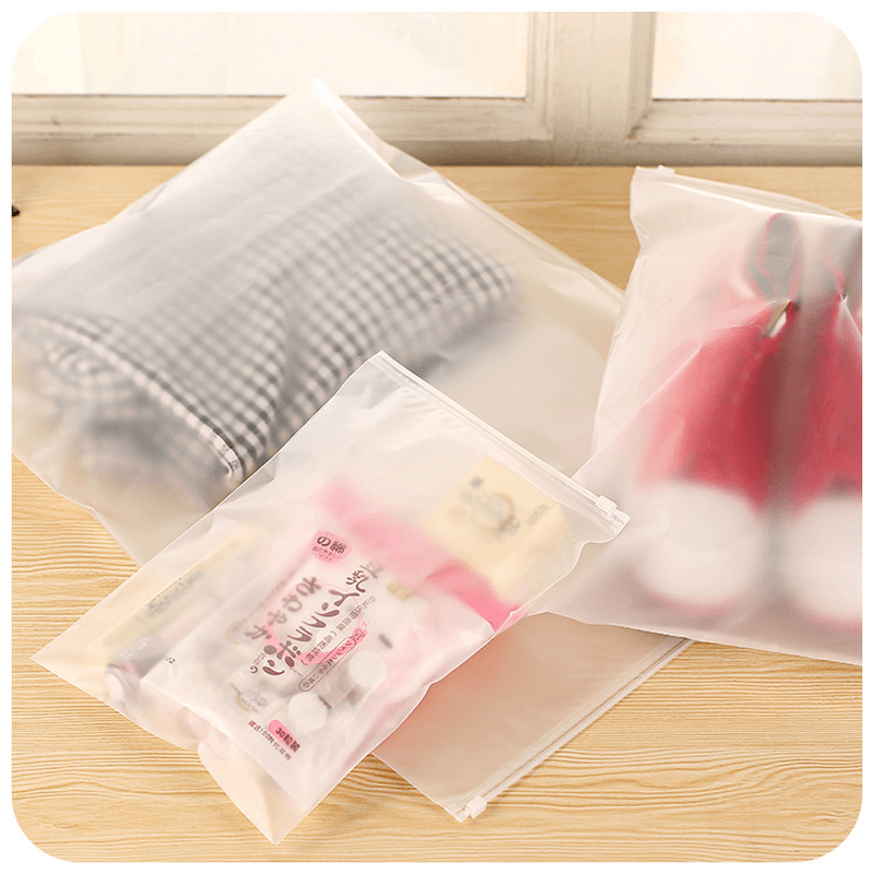 Thicker Transparent Waterproof Clothes Storage Bag Travel Wash Protect Cosmetics Plastic Storage Bag MRSLM