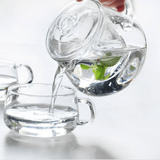 500ML Heat-Resistant Glass Filter Three-Piece Vertical Flower Teapot MRSLM