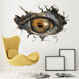 Miico Creative 3D Eye of Dinosaur Broken Wall PVC Removable Home Room Decorative Wall Door Decor Sticker MRSLM