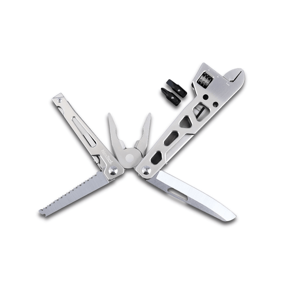 NEXTOOL 9 in 1 Multi-Function Folding Tool Pliers Wood Saw Slotted Screwdriver Wrench Kitchen Cutter From MRSLM