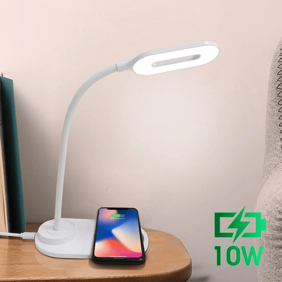 Quick Wireless Charging LED Table Desk Lamp Portable Eye Protect 360 Degree Flexible Touch Control Night Light MRSLM
