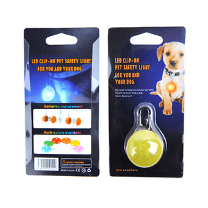 Pet Puppy Night LED Collar Pendant Pet Supplies Kitten Safety Warning Light Hiking Backpack Buckle Pet Supplies Dog Accessories MRSLM