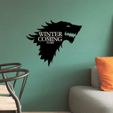 T-5 Game of Thrones Stark Family Emblem Ice Wolf Wall Stickers Engraved Wall Stickers MRSLM
