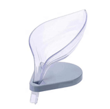 Quick-Drying Leaf Shape Self Draining Soap Holder Box with Suction Cup for Shower Bathroom Kitchen Sink MRSLM