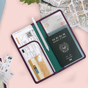 Honana HN-PB5 5 Colors Leather Passport Holder Travel Cards Case Cover Bag MRSLM