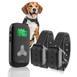 Whie/Black Waterproof Dogs Training Collar for Two Dogs 3 Mode for Training Electric Shock Vibration Beep Mode 300Yds Range Spring-Design No Harm to Dogs MRSLM