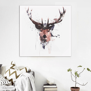 16'' Abstract Stag Deer Canvas Picture Printed Paintings Décor Framed / Unframed dylinoshop