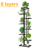 7/8 Black/White Layers Retro Iron Plant Stand Pot Plant Display Shelves Garden Home Decoration MRSLM
