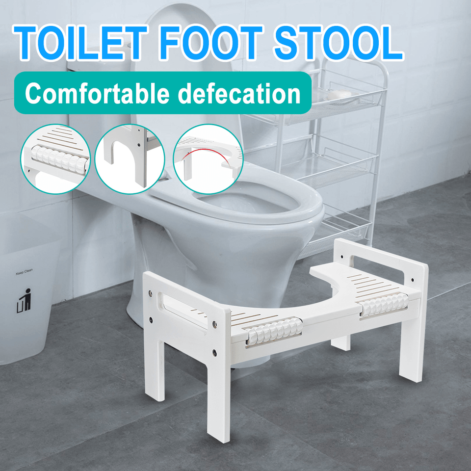 Adjustable Non-Slip Foot Pegs Massager Bathroom Toilet Footstool Bamboo Help Prevent Constipation MRSLM