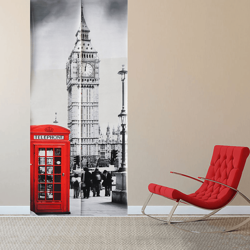 3D Art Door Wall Fridge Sticker Big Ben Decal Self Adhesive Mural Scenery Home Decor MRSLM