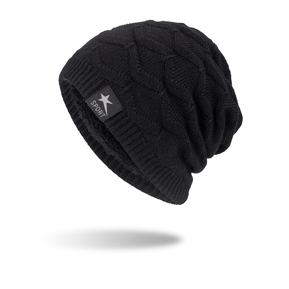 Men'S Knitted Woolen Thick Warm Toe Cap Sports Cap dylinoshop