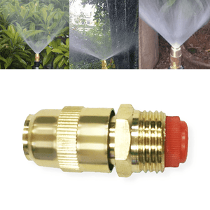 1/2" (DN15) 1Pc Adjustable Copper Bullet Nozzle Spray Mist Cooling Roof Garden Lawn Irrigation Sprinkler dylinoshop