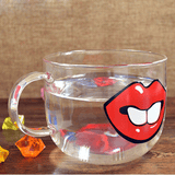 Handmade Cartoon Glass Cup High Temperature Resistant Transparent Water Mug Cat Pig Nose Pattern Glass Mug MRSLM