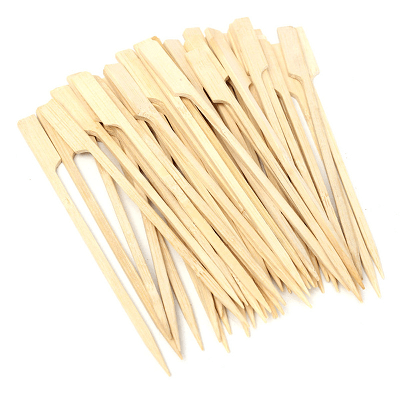 30Pcs 20Cm BBQ Bamboo Skewers Wooden Grill Sticks Meat Food Long Skewers Barbecue Grill Tools MRSLM