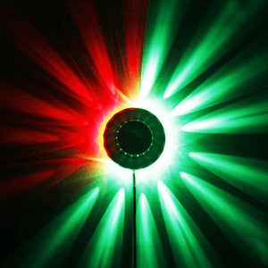 Mini 48LED 5W RGB Sunflower Laser Projector Lighting Disco Stage Light Bar DJ Sound Background Wall Light Christmas Party Lamp MRSLM