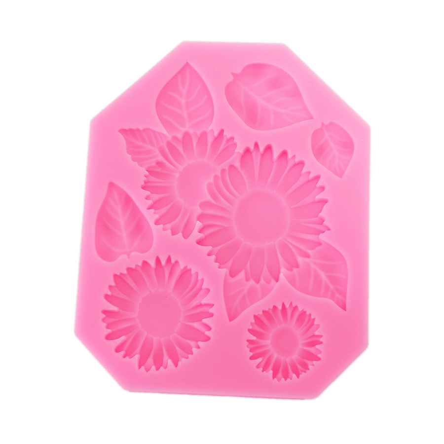 Food Grade Silicone Cake Mold DIY Chocalate Cookies Ice Tray Baking Tool Flowers and Leaves Shape MRSLM